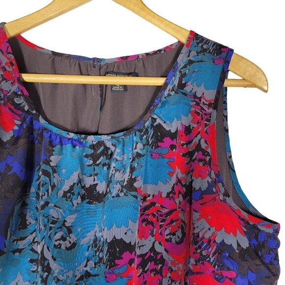 Banana Republic Women's Vibrant Color Floral Draped Detail Dress Size 14 - Picture 3 of 13